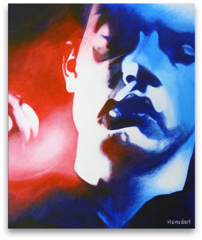 Ian Curtis Joy Division original painting art