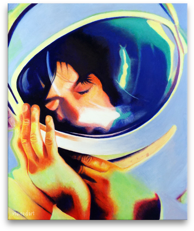 Jason Pierce Spaceman original painting art