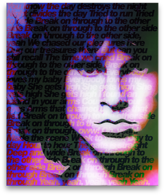 Jim Morrison stramashed digital artwork