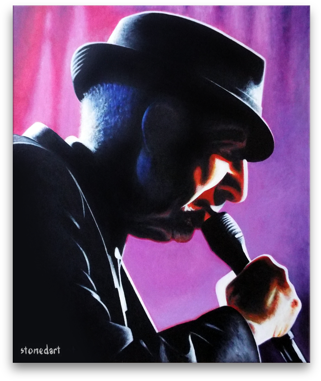 Leonard Cohen original painting art
